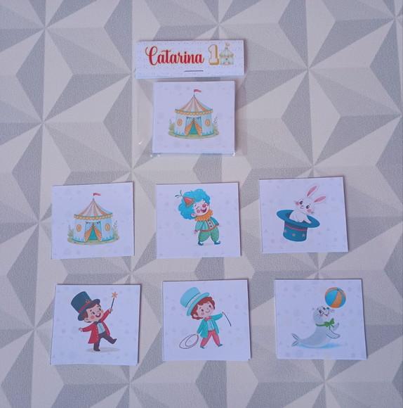 Jogo da Memória Brinde Personalizado Infantil - Tema Circo