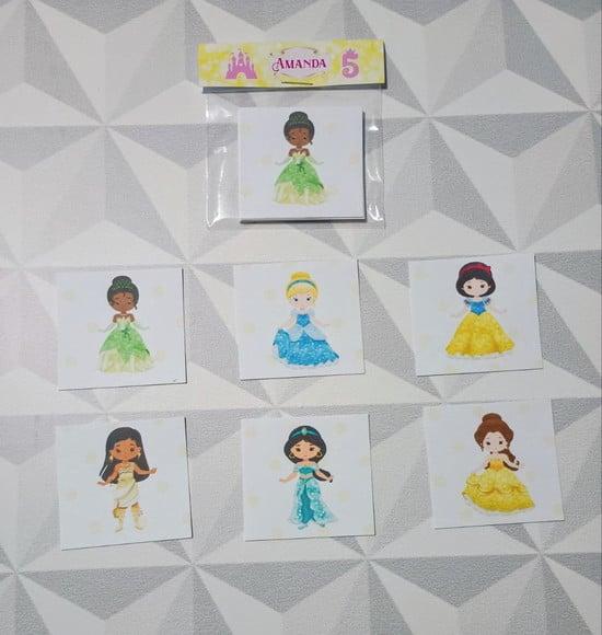 Jogo da Memória Brinde Personalizado Princesas Cute