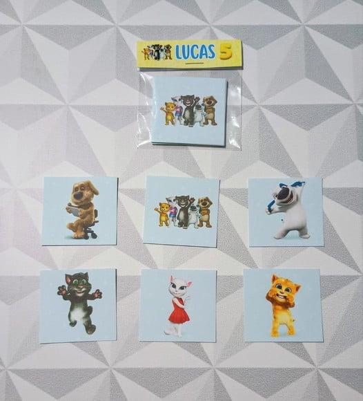 Jogo da Memória Brinde Personalizado Talking Tom e Amigos