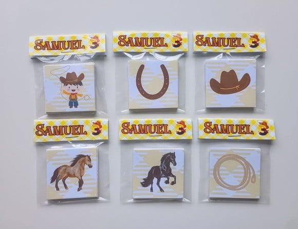 Jogo da Memória Cowboy Brinde Personalizado