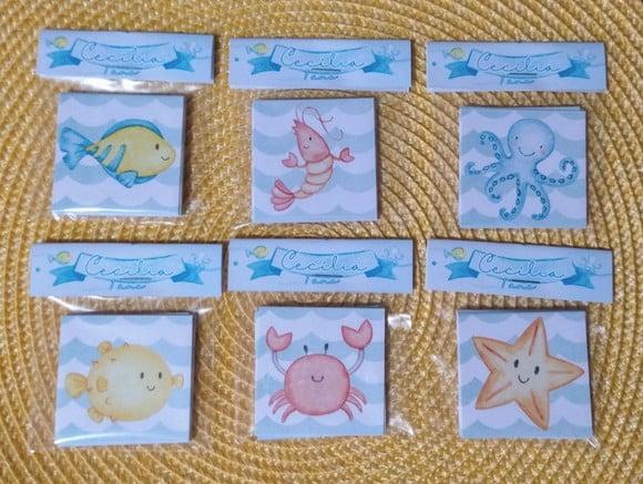 Jogo da Memória Fundo do Mar Azul Lembrancinha Personalizada