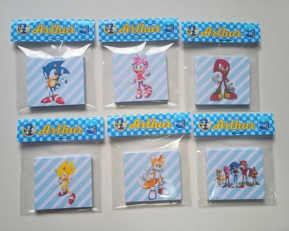 Jogo da Memória Sonic Lembrancinha Personalizada