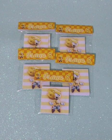 Jogo da Memória Super Sonic Lembrancinha Personalizada