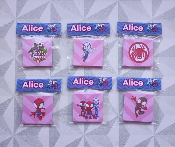 Jogo da Memória Spidey e Seus Amigos Rosa - Lembrancinha