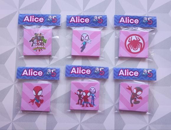 Jogo da Memória Spidey e Seus Amigos Rosa - Lembrancinha