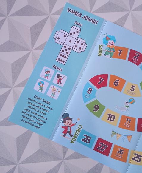 Jogo de Tabuleiro Brinde Personalizado Festa Infantil Circo