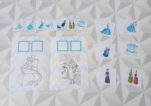 Kit 5 Brindes em 1 Lembrancinha Infantil Cinderela