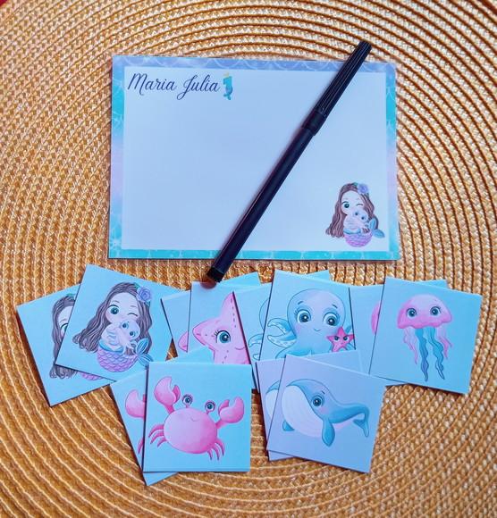 Kit 5 Brindes Aniversário Infantil - Tema Sereia
