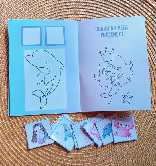 Kit 5 Brindes Aniversário Infantil - Tema Sereia