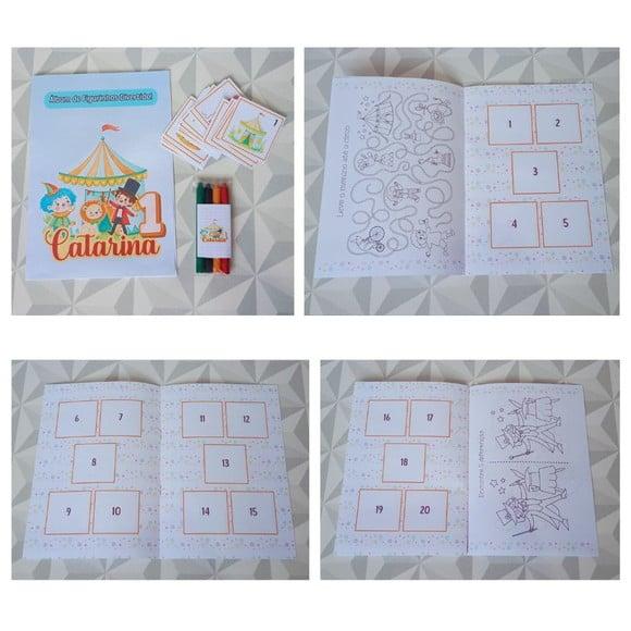 Kit Álbum de Figurinhas Personalizado Brinde Infantil Circo