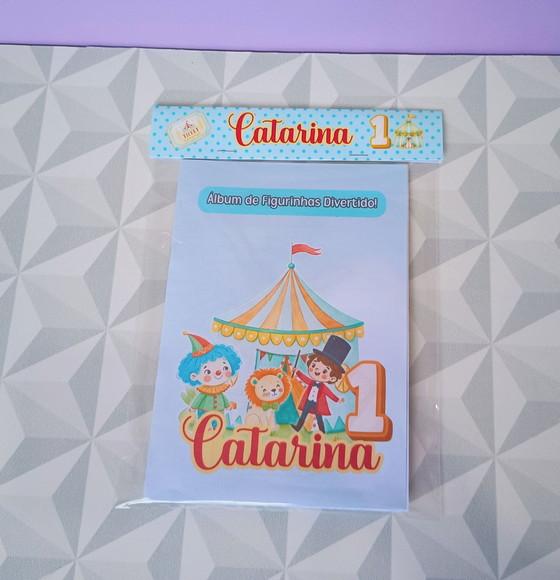 Kit Álbum de Figurinhas Personalizado Brinde Infantil Circo