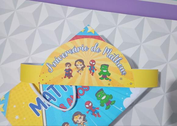 Kit Festa na Escola Personalizado Tema Heróis