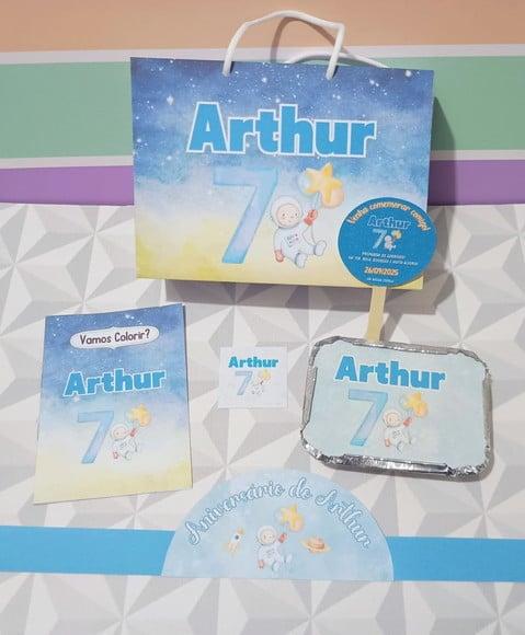 Kit Festa na Escola Personalizado Tema Astronauta