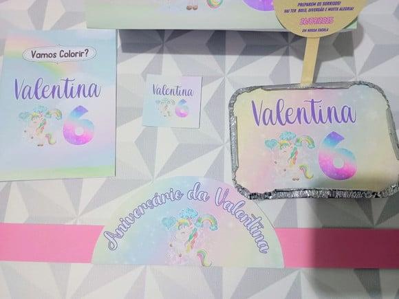 Kit Festa na Escola Personalizado Tema Unicórnio