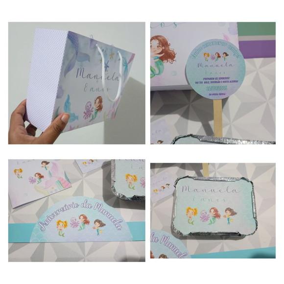 Kit Festa na Escola Personalizado Tema Sereia