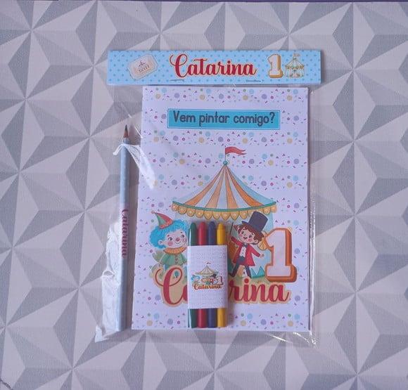 Kit Livro de Colorir Lembrancinha Festa Infantil Tema Circo