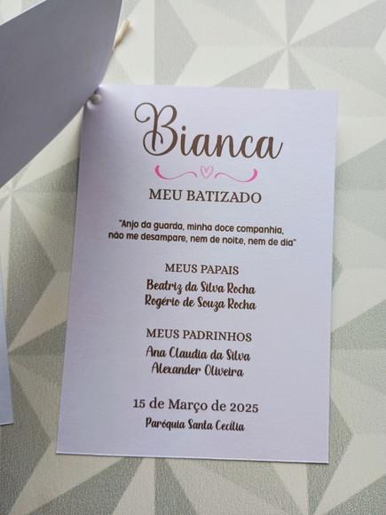 Lembrança Afetiva para Batizados - Tira de Fotos com Cartão