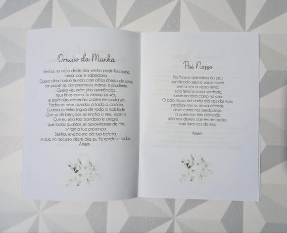 Lembrança de Batizado Kit Livrinho de Orações + Imã c/ Foto