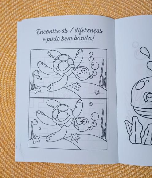 Livrinho de Colorir Fundo do Mar Brinde Personalizado