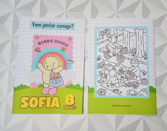 Livrinho de Colorir Tema Bobbie Goods Brinde Personalizado