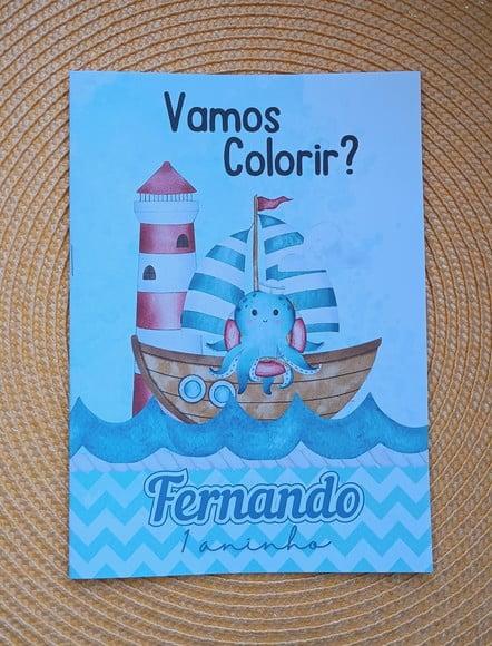 Livrinho de Colorir Tema Marinheiro