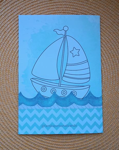 Livrinho de Colorir Tema Marinheiro