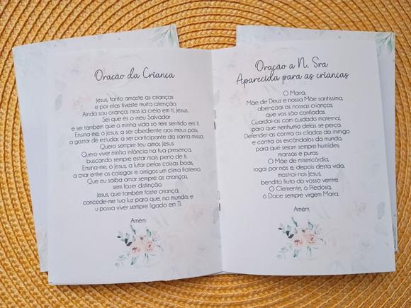 Livrinho de Orações Lembrança Personalizada Batismo