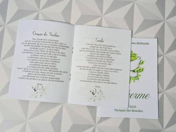 Livrinho de Orações Lembrança Personalizada para Batizado