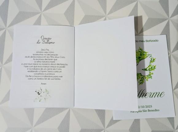 Livrinho de Orações Lembrança Personalizada para Batizado