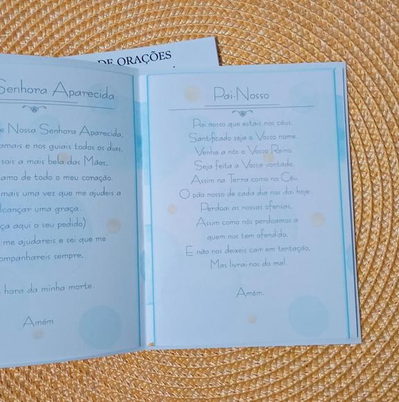 Livrinho de Orações Lembrancinha de Batismo Batizado