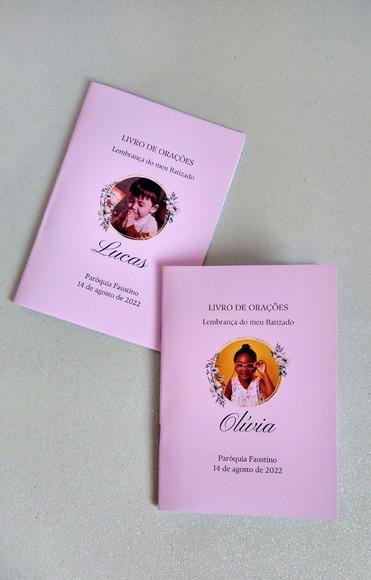Livrinho de Orações Lembrancinha de Batismo Batizado
