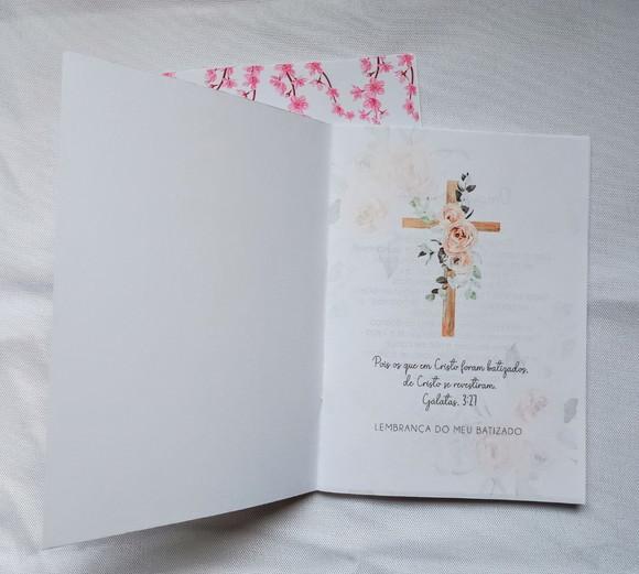 Livrinho de Orações Personalizado - Floral Rosa