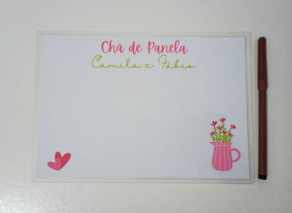 Lousa Personalizada com Imã Lembrança Chá de Panela