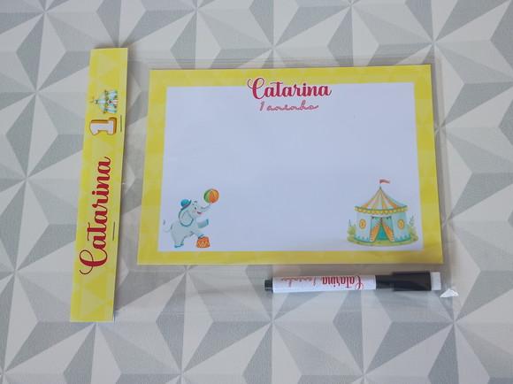 Lousa Personalizada - Lembrancinha Festa Infantil Tema Circo