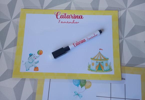 Lousa Personalizada - Lembrancinha Festa Infantil Tema Circo