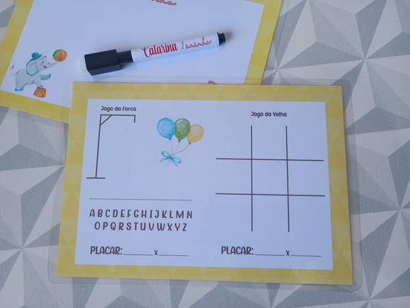 Lousa Personalizada - Lembrancinha Festa Infantil Tema Circo