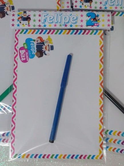 Lousa Personalizada Plastificada com Canetinha 15x10