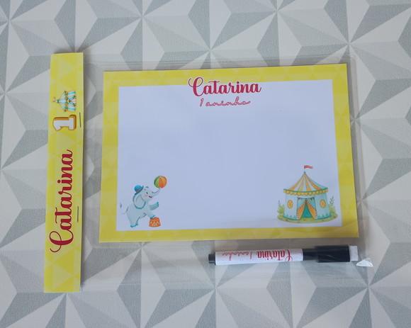 Lousa Personalizada - Lembrancinha Festa Infantil Tema Circo
