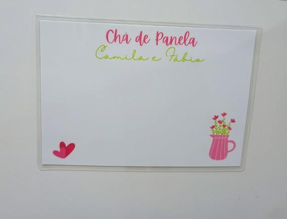 Lousa Personalizada com Imã Lembrança Chá de Panela