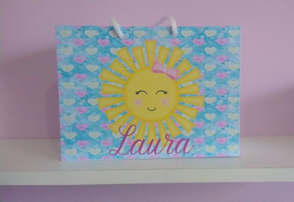 Sacola de Papel Personalizada para Festa Infantil 15a x 20l