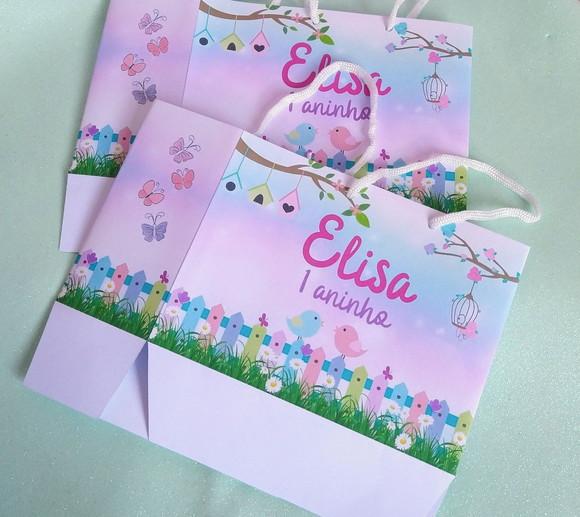 Sacola Personalizada Jardim Encantado 15a x 20l