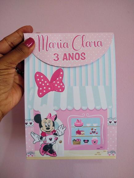 Sacolinha Personalizada Minnie - Criamos Todos os Temas