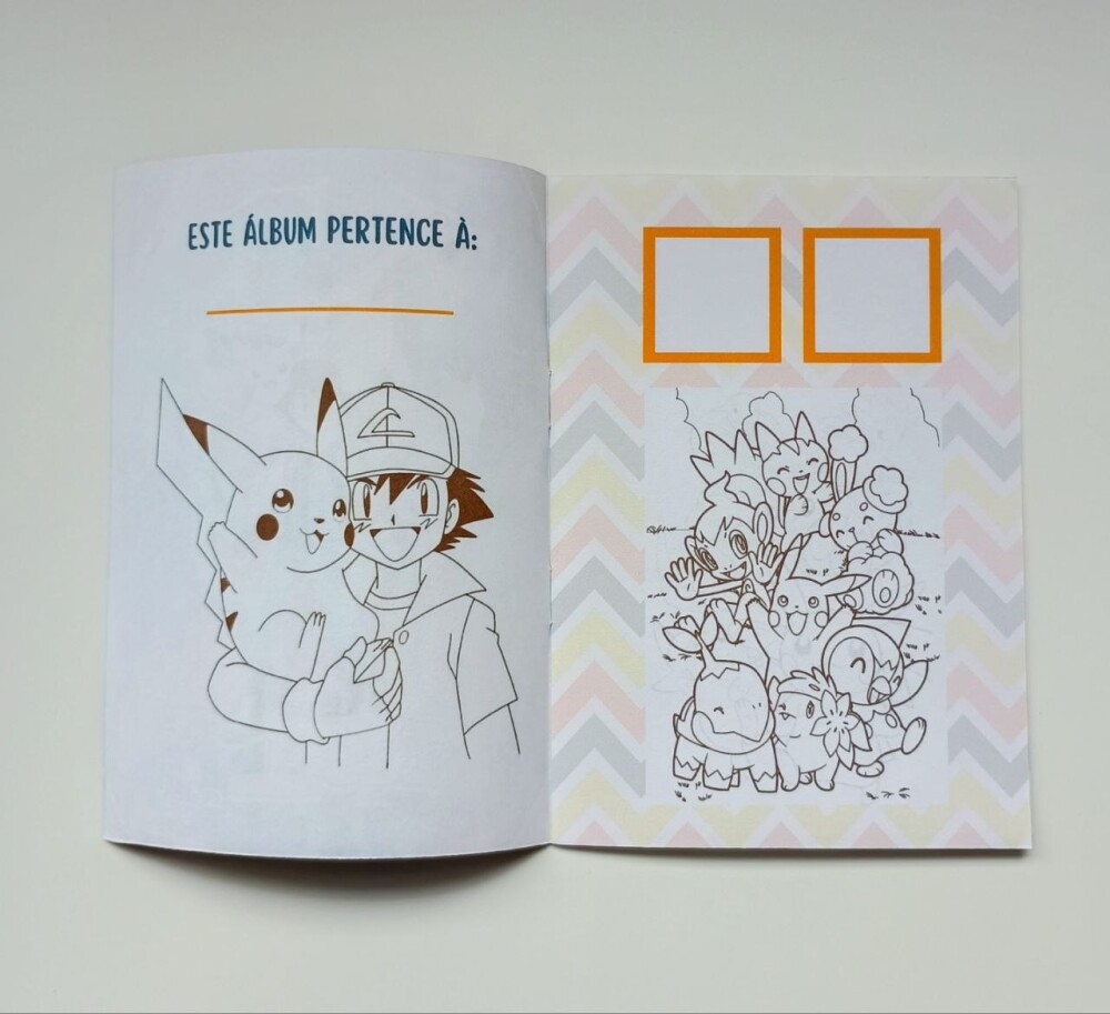 Álbum de Figurinhas e Livrinho de Colorir Lembrancinha Personali