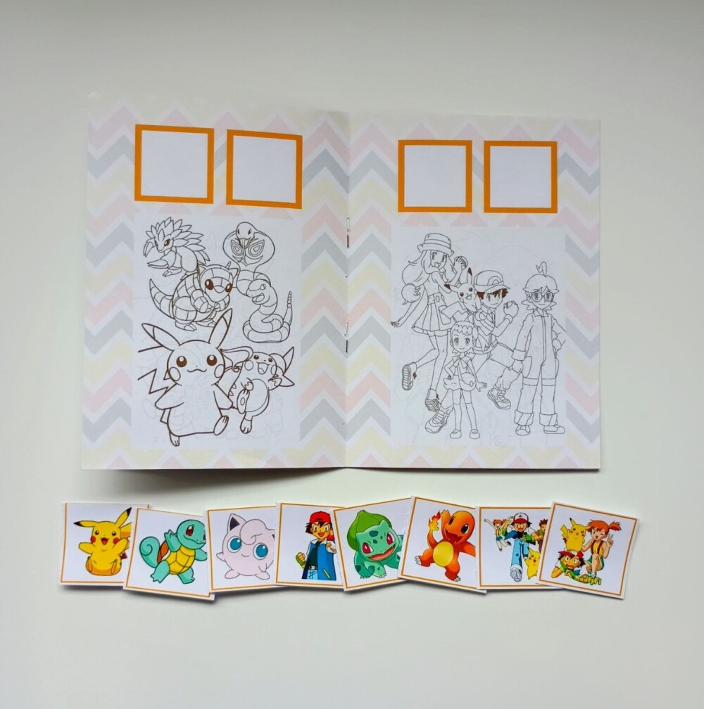 Álbum de Figurinhas e Livrinho de Colorir Lembrancinha Personali
