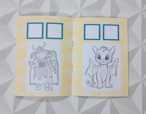 Álbum de Figurinhas e Colorir - Como Treinar o Seu Dragão
