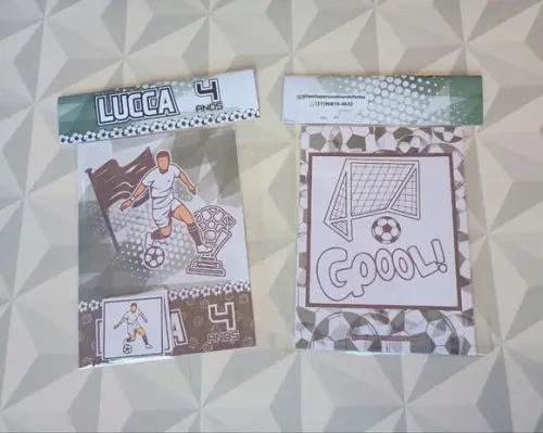 Álbum de Figurinhas e Colorir Lembrancinha Infantil Futebol