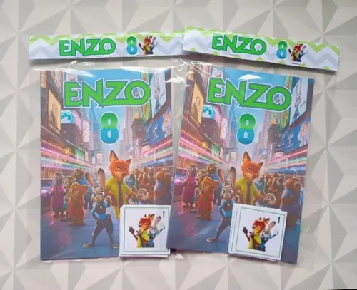 Álbum de Figurinhas e Colorir Lembrancinha Infantil Zootopia