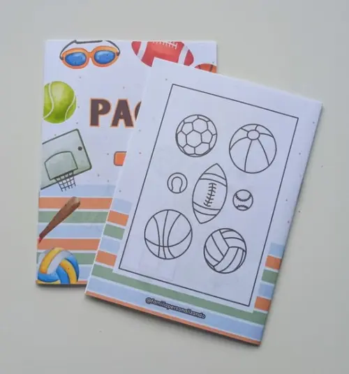 Álbum de Figurinhas e Colorir Tema Esportes 10x15