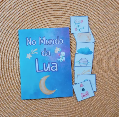 Álbum de Figurinhas e Colorir no Mundo da Lua Lembrancinha