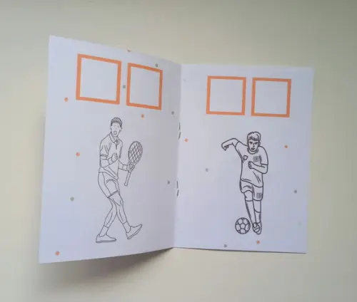 Álbum de Figurinhas e Colorir Tema Esportes 10x15